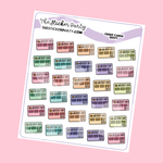 Credit Card Planner Stickers