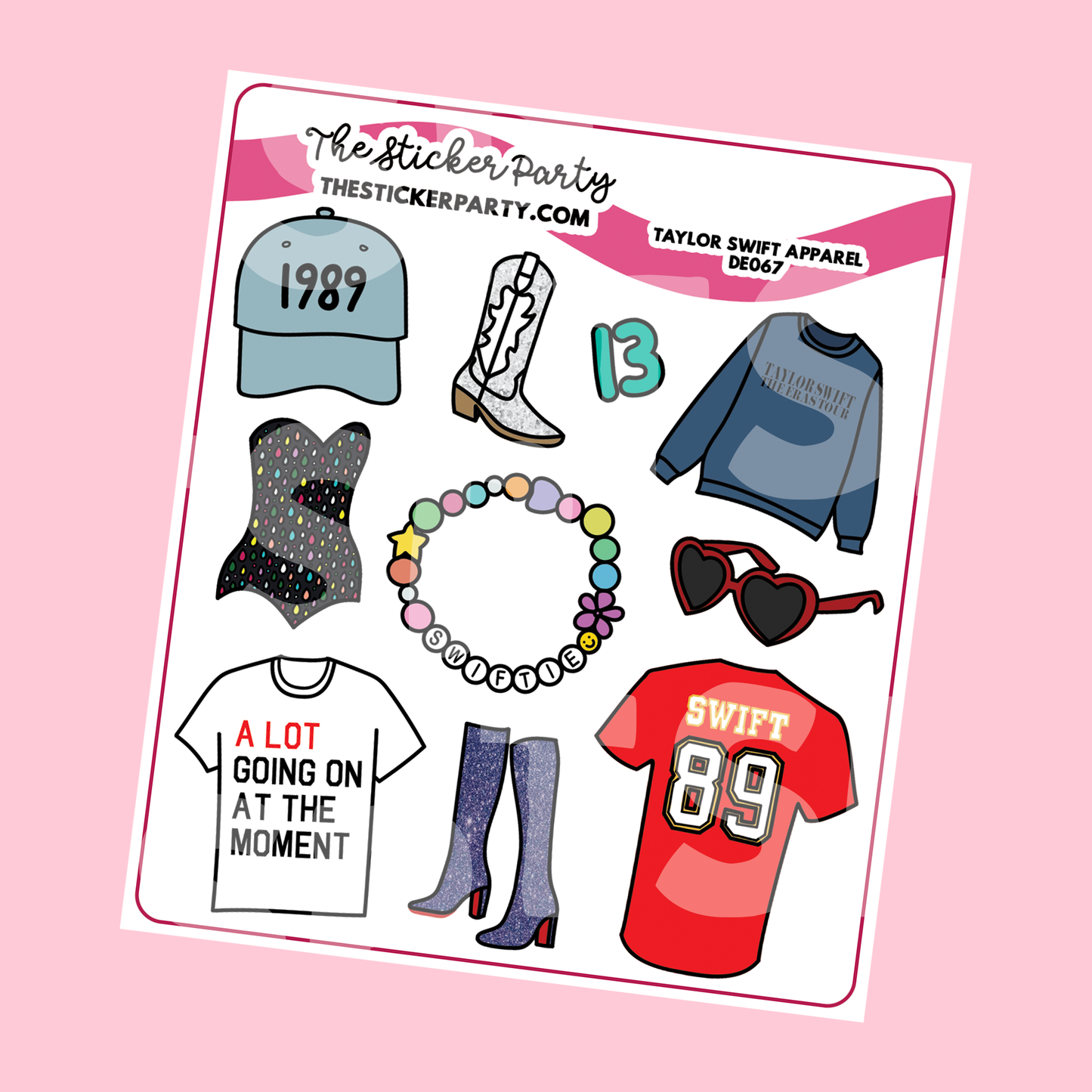 T*ylor Sw*ft Apparel Planner Stickers