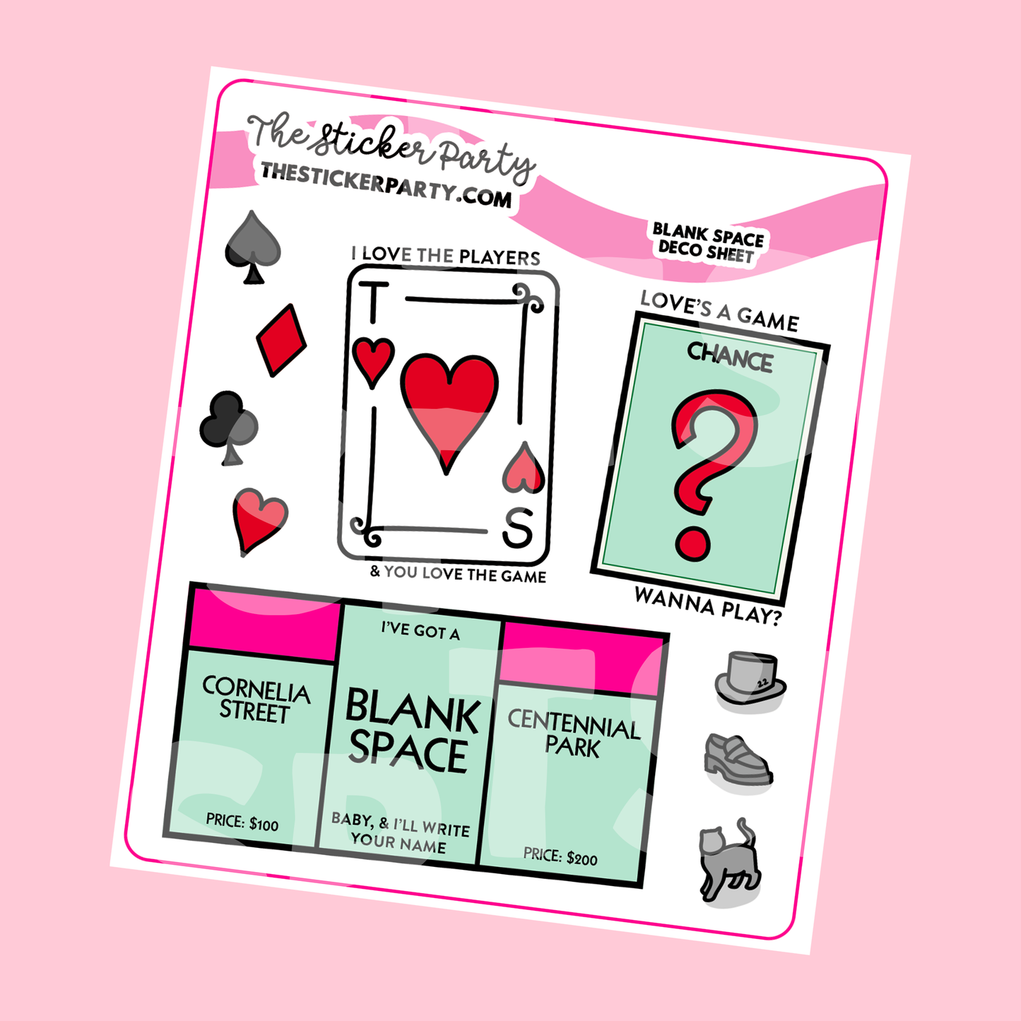 Blank Space Planner Stickers