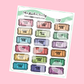 Admit One Movie Ticket/Carnival Planner Stickers