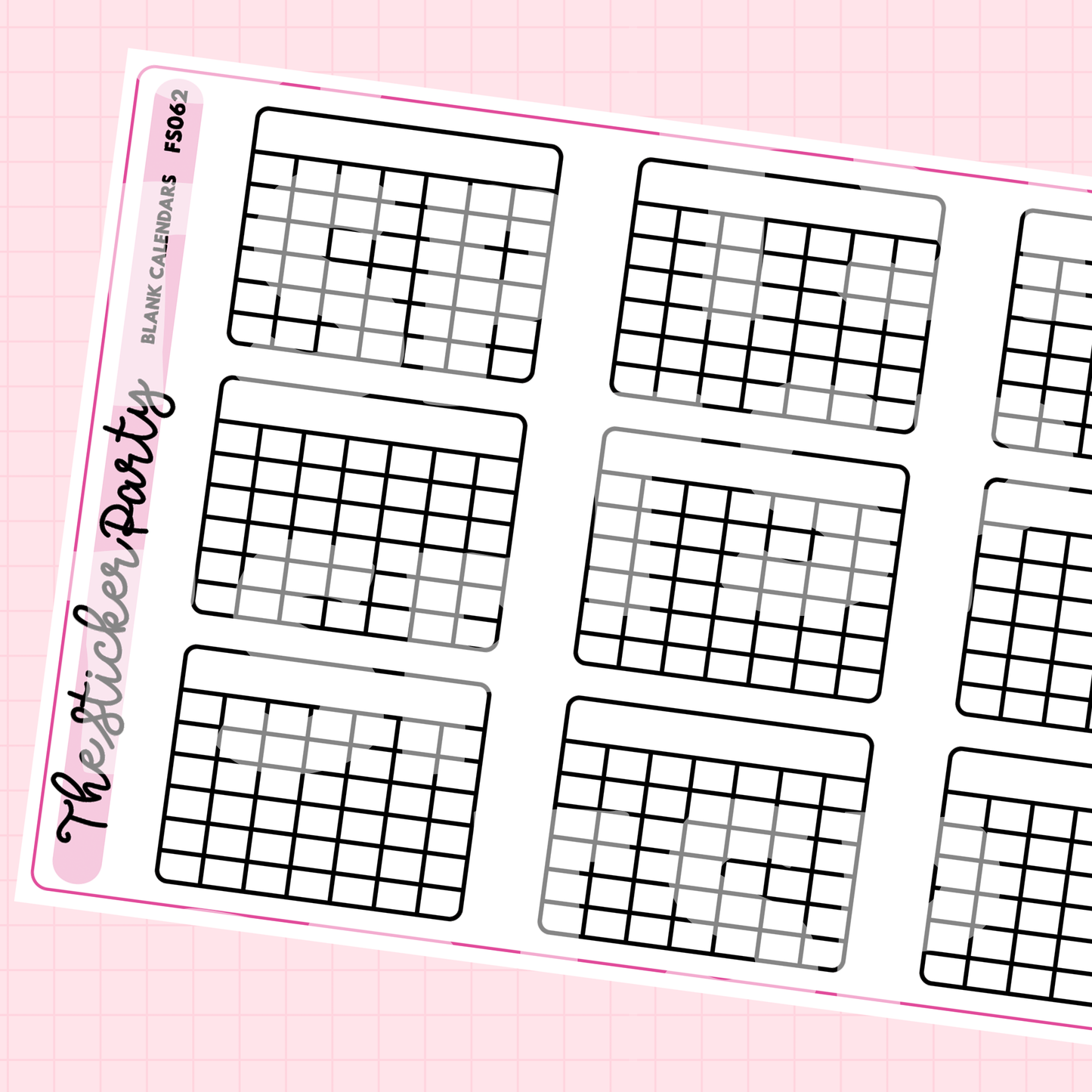 Blank Calendar Planner Stickers