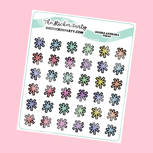 Doodle Asterisk Planner Stickers