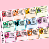 2026 Pop Sugar Reading Challenge Planner Stickers