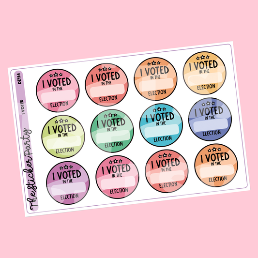I Voted Planner Stickers Election Planner Stickers