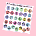 Doodle Numbers Planner Stickers