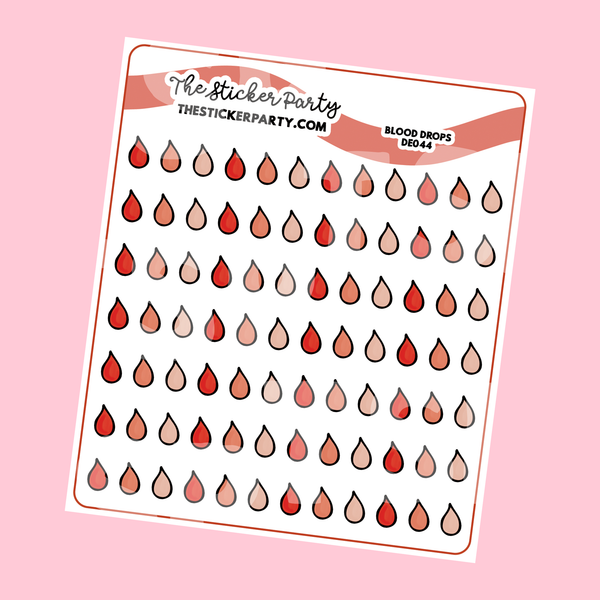 Blood drop/Period Planner Stickers