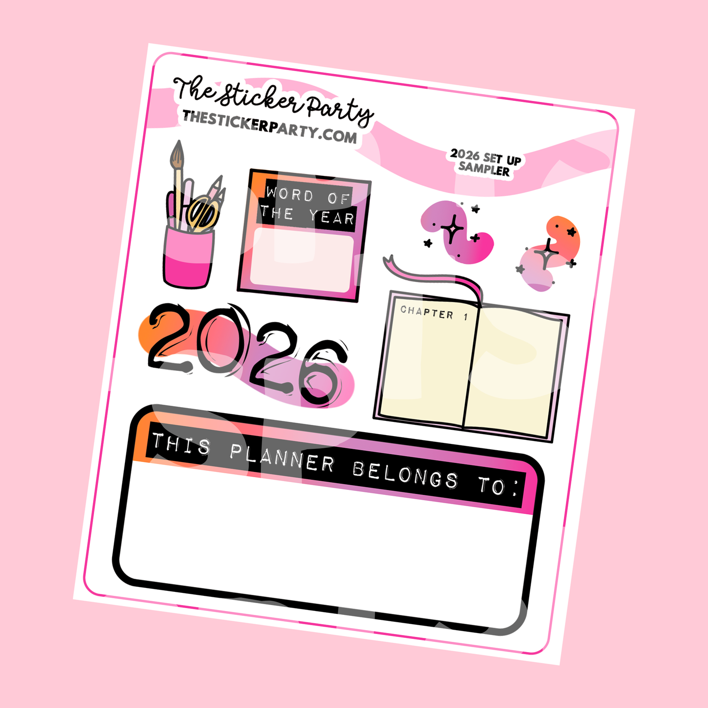 2026 Set-Up Planner Stickers