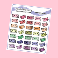 Rainbow Envelope Planner Stickers