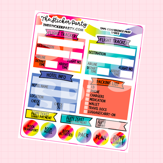TPPS 2026 CONFERENCE PREP Sticker Sheet | The Planner Party Summit