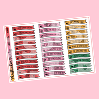 2025 H*llmark Christmas Movies Planner Stickers