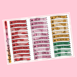 2025 H*llmark Christmas Movies Planner Stickers