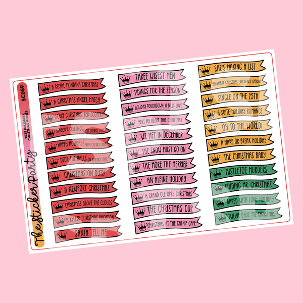 2025 H*llmark Christmas Movies Planner Stickers