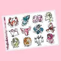 Zodiac Deco Planner Stickers