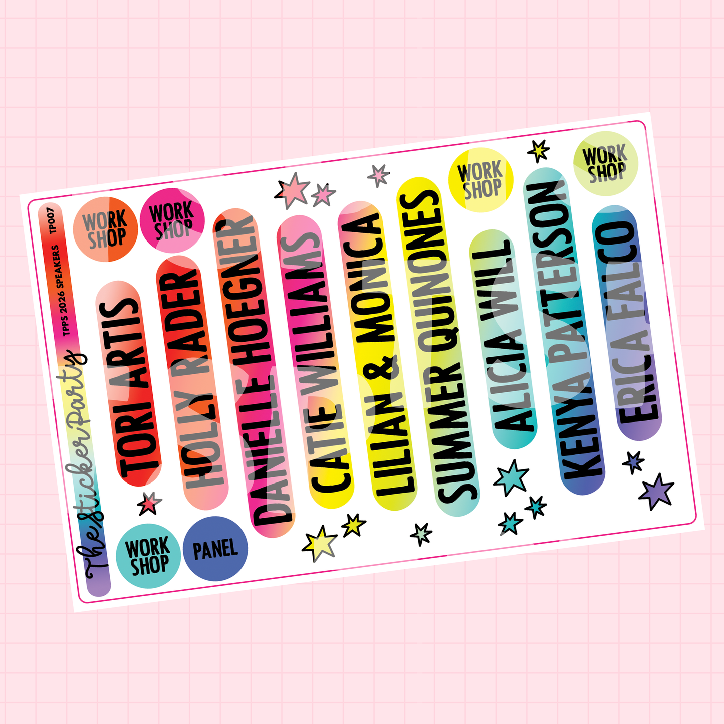TPPS 2026 SPEAKERS Sticker Sheet | The Planner Party Summit