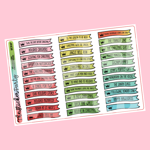 2024 H*llmark Christmas Movies Planner Stickers