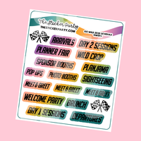 GO Wild 2025 SCHEDULE Sticker Sheet