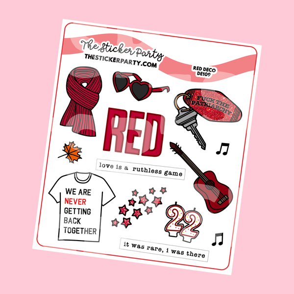 Red Era Planner Stickers