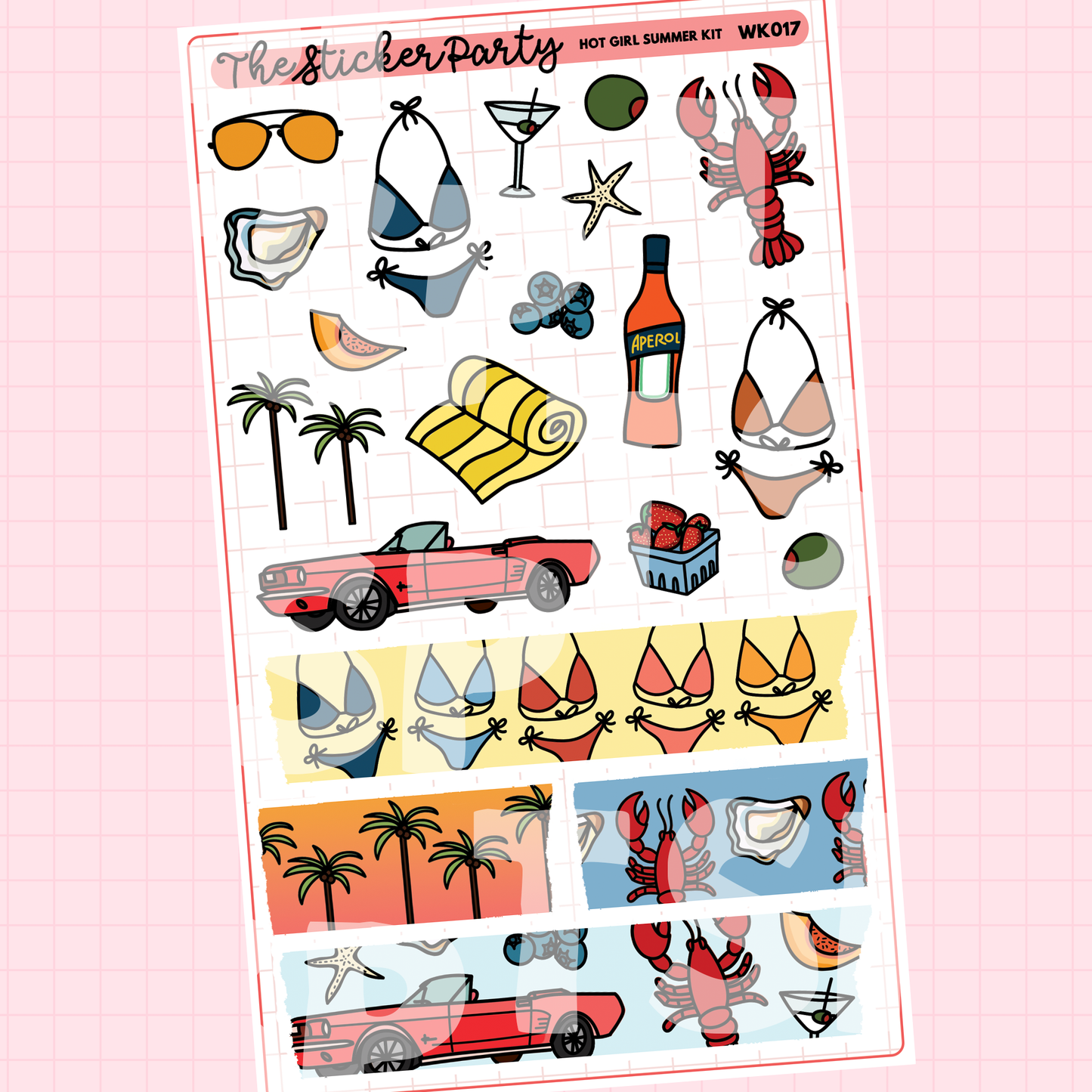 Hot Girl Summer Journaling Sticker Kit