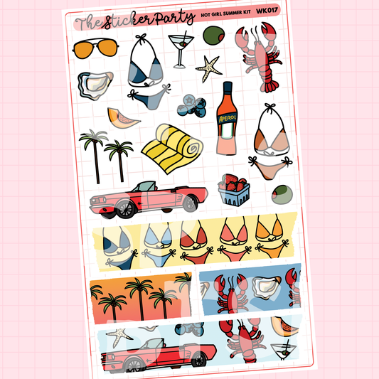 Hot Girl Summer Journaling Sticker Kit