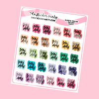 Katie K Collab Rainbow PAY DAY Planner Stickers