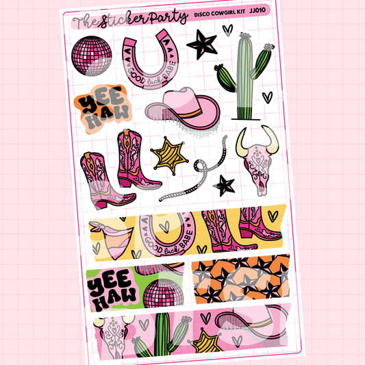 Disco Cowgirl Weekly Sticker Kit