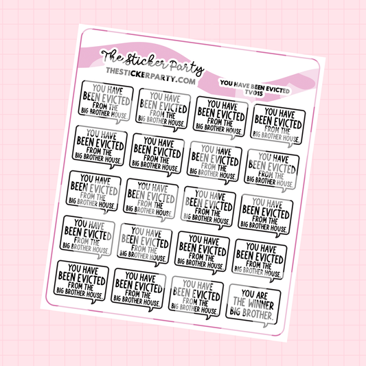 Big Brother Eviction Planner Stickers