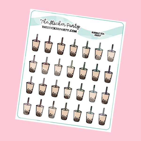 Boba/Bubble Tea Planner Stickers