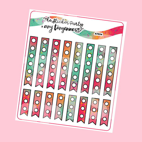 Amy Tangerine Summer Collab Checklists Planner Stickers