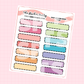 Dash Quarter Box Stickers Planner Stickers