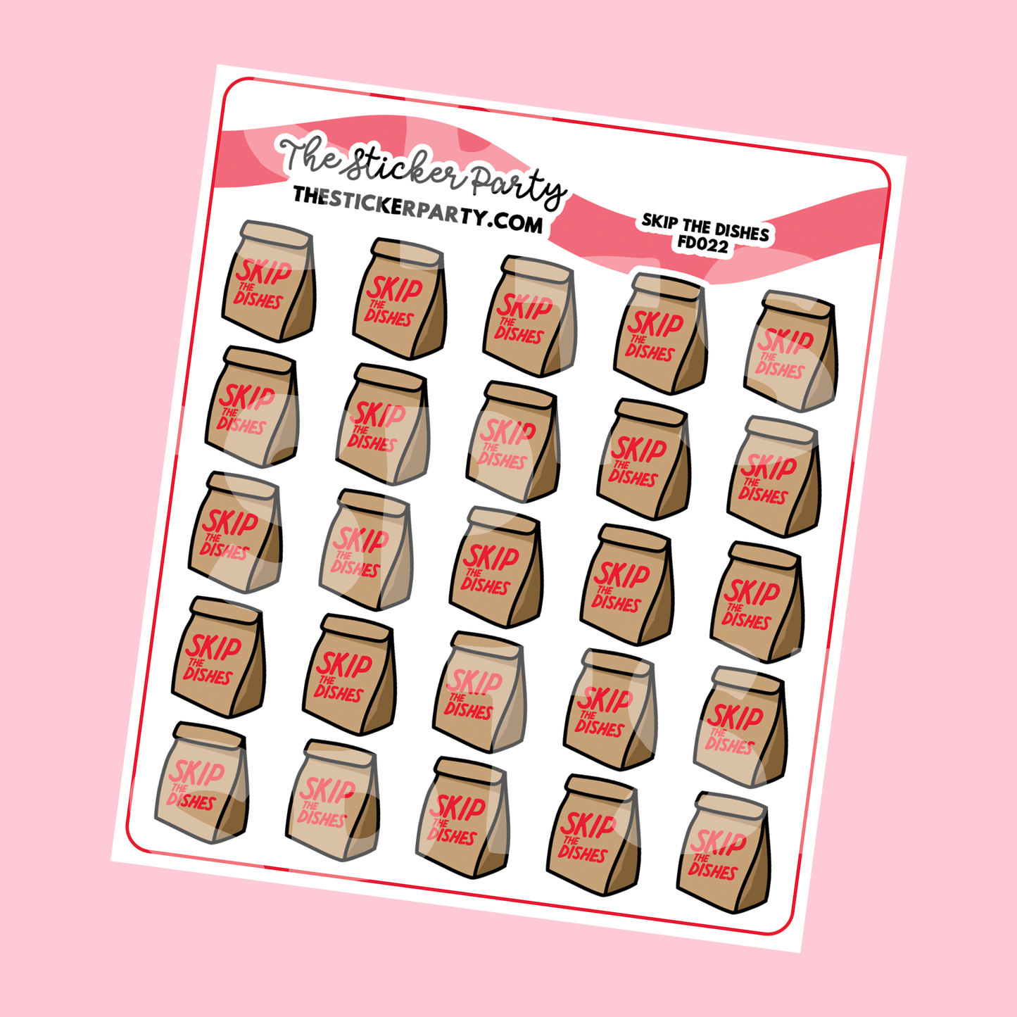 Sk*p The Dishes Planner Stickers