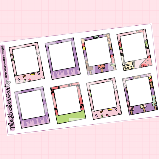 Popsicles Polaroid Stickers | Plannermonkeyco Collab