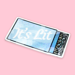"It's Lit" Glitter Die Cut Sticker