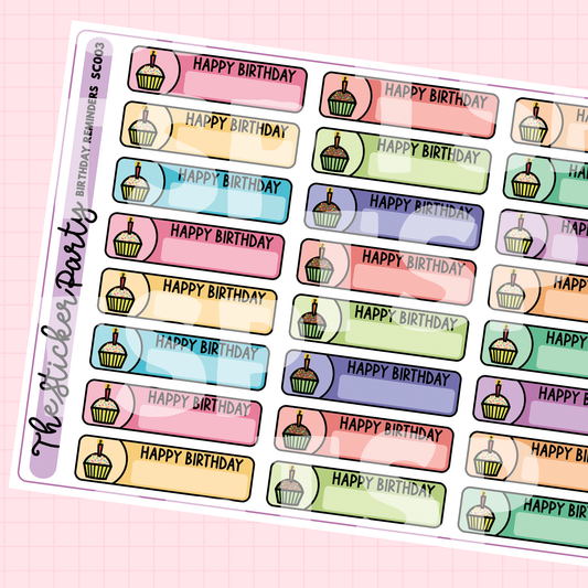 Birthday Reminder Planner Stickers
