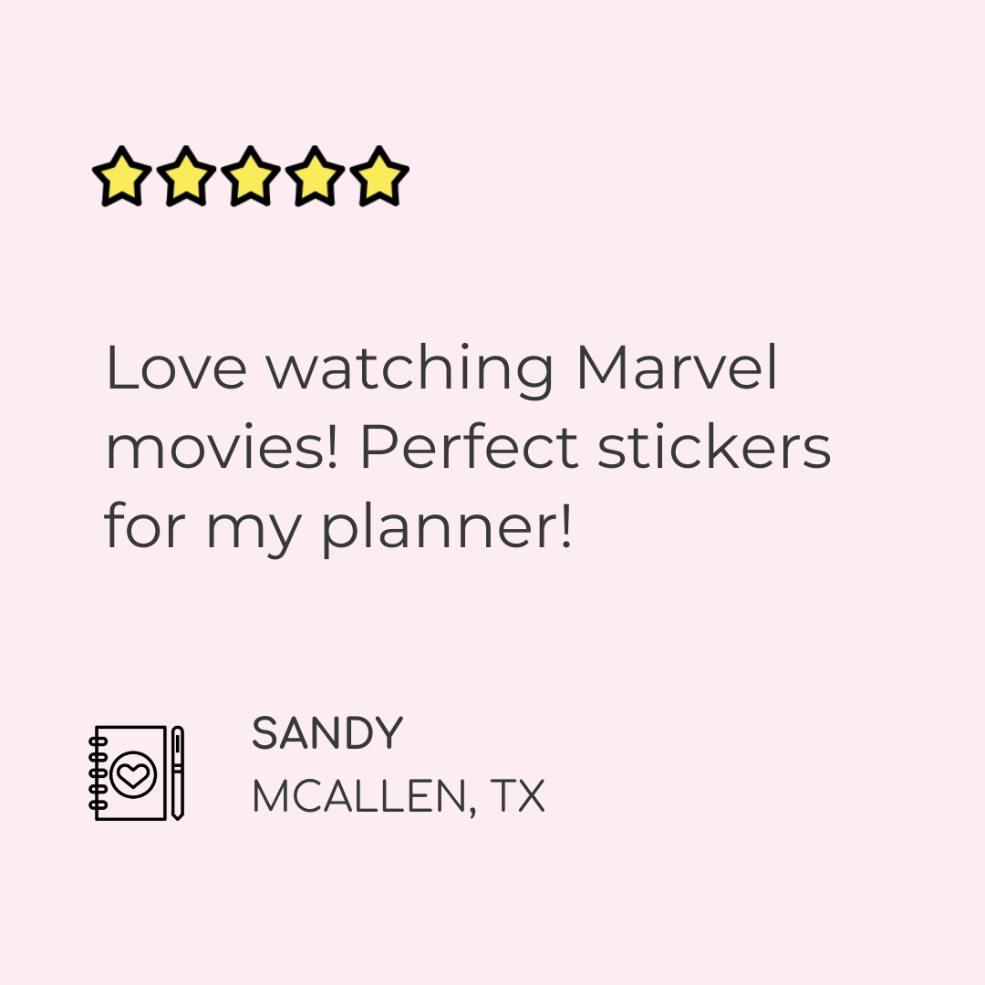 Super Hero Movies Planner Stickers PART 2