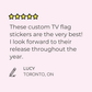 TV THURSDAY | Custom TV Show Flag Stickers (READ DESCRIPTION!)