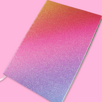 Sunset Glitter A5 Grid Notebook