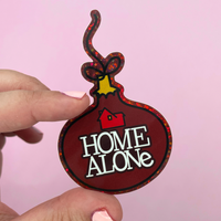 Home Alone Christmas Movie Glitter Die Cut Sticker