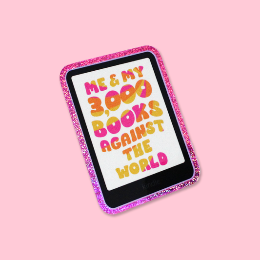Kindle 3,000 Glitter Die Cut Sticker