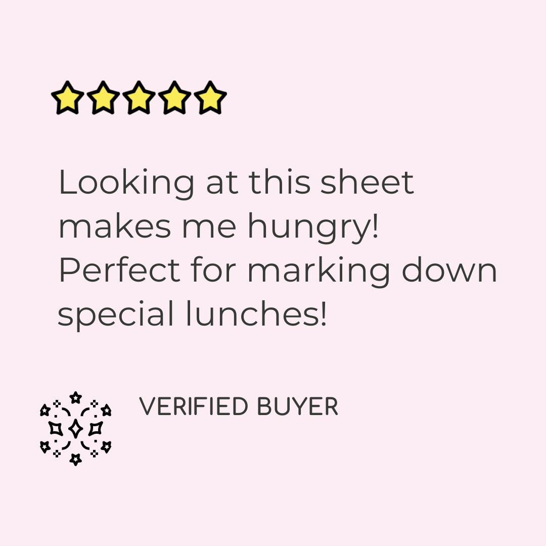 Lunch & Dinner Planner Stickers