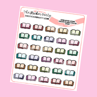 Open Book Icons Planner Stickers | Create Plans Collab