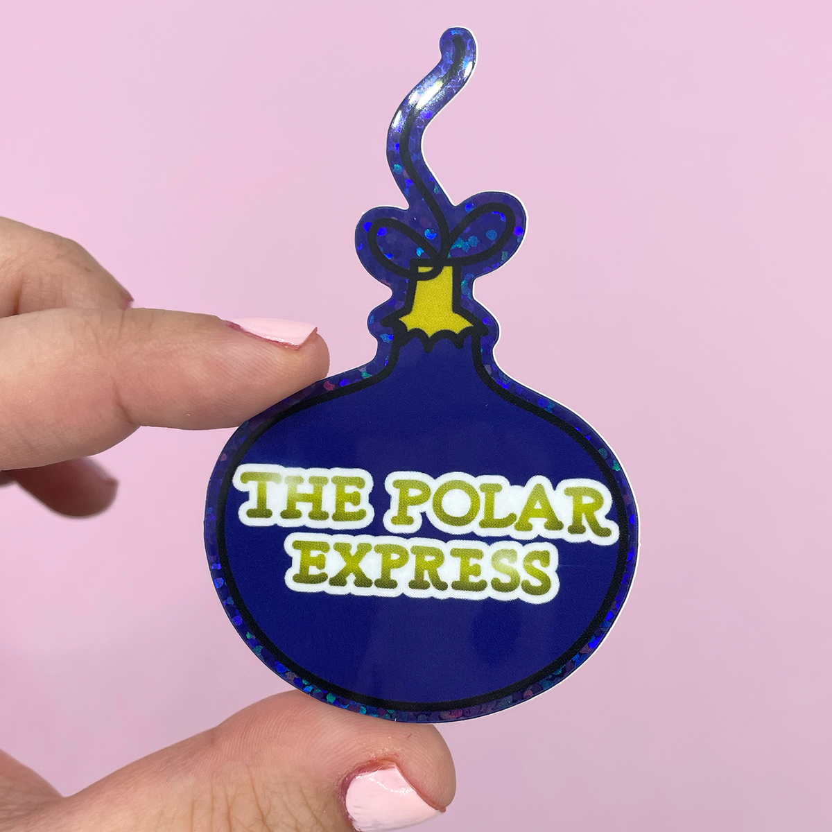 The Polar Express Movie Glitter Die Cut Sticker – The Sticker Party