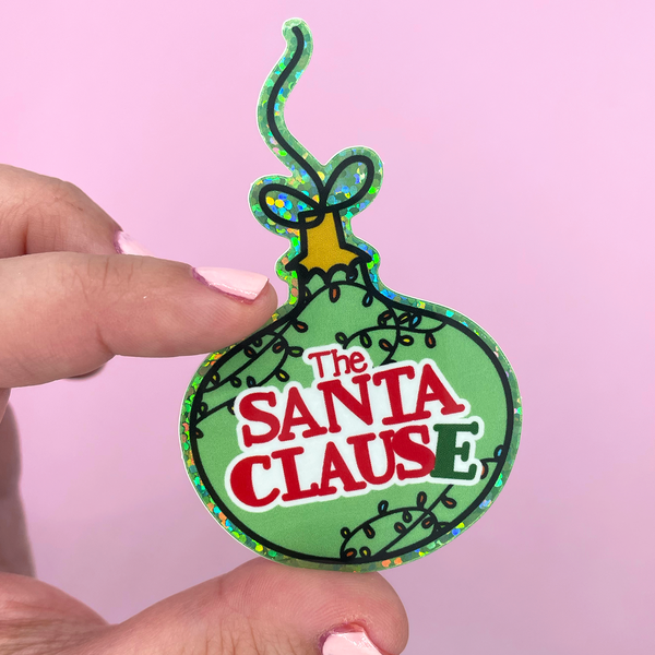 The Santa Clause Movie Glitter Die Cut Sticker