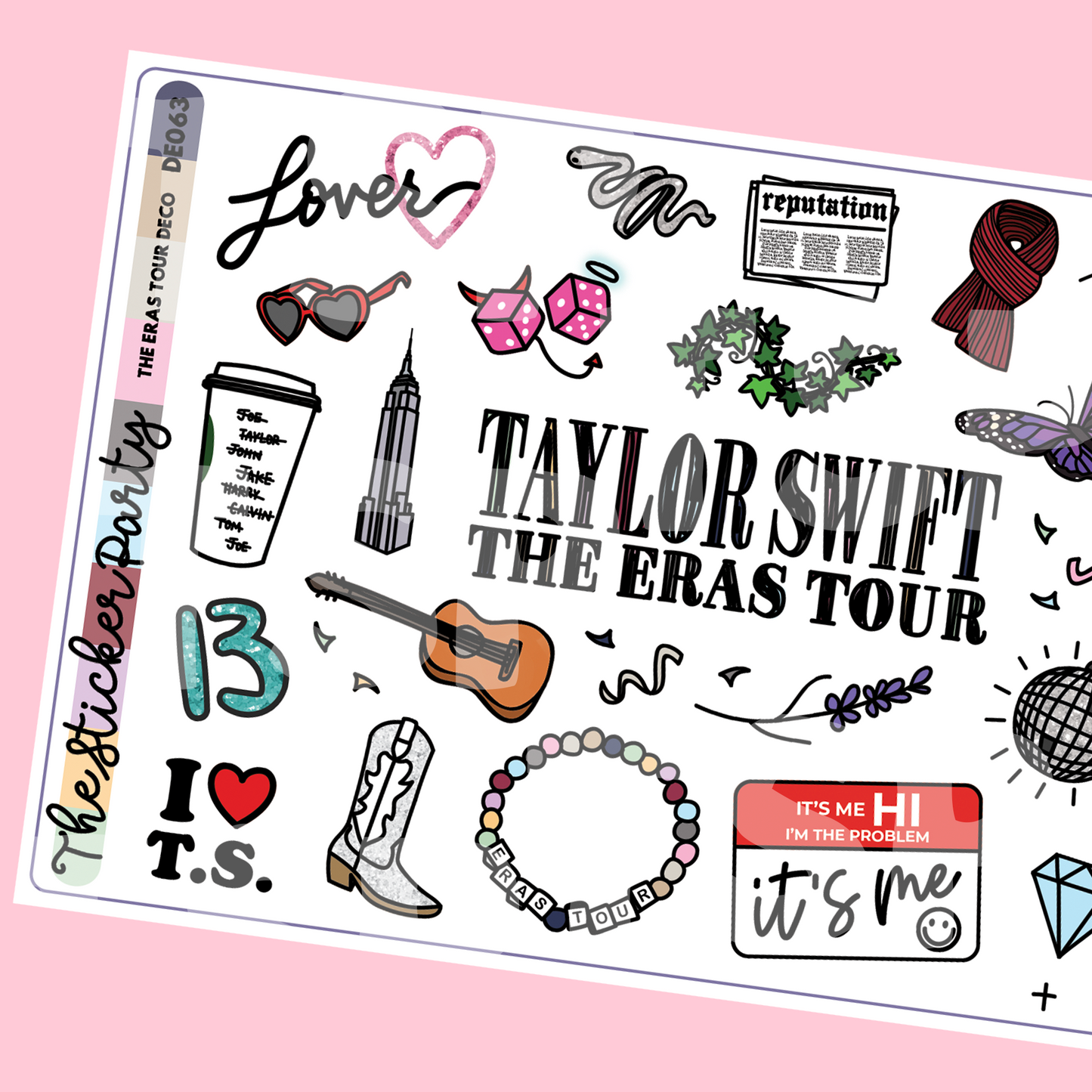 The Era Tour Deco Planner Stickers