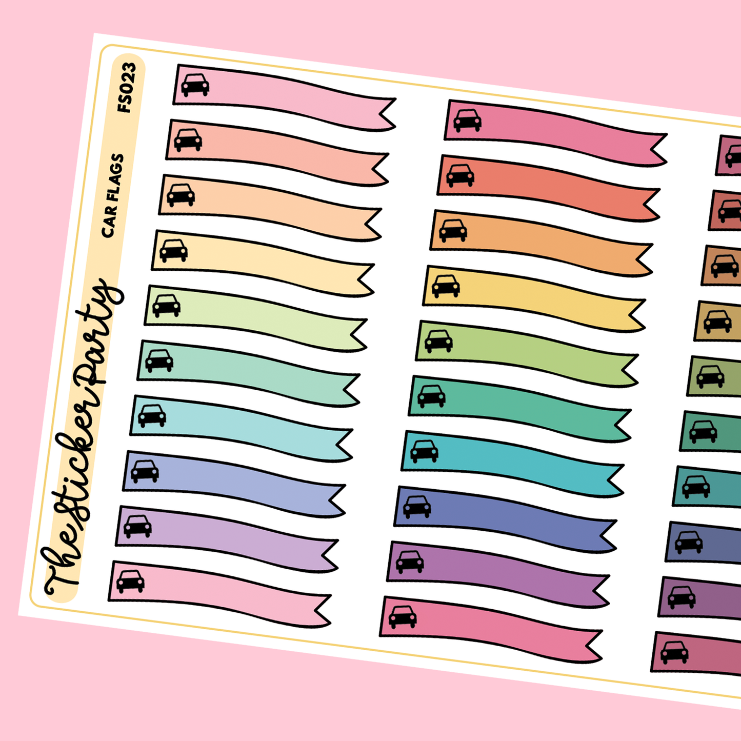 Car Flag Planner Stickers Car Planner Stickers