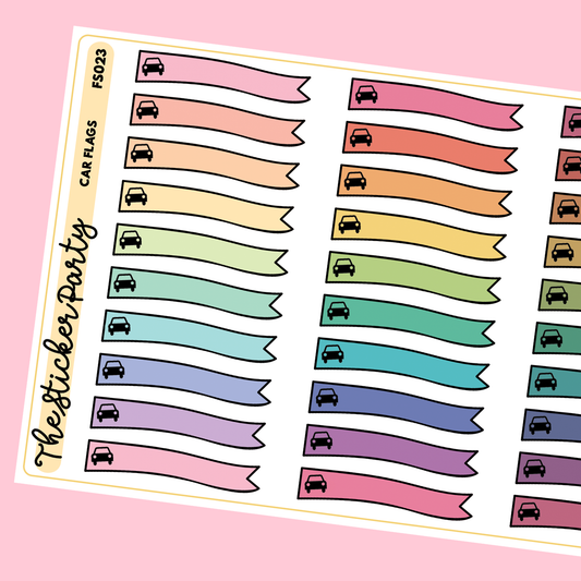 Car Flag Planner Stickers Car Planner Stickers