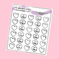 Katie K Plans Collab NEUTRAL HEART Planner Stickers