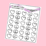 Katie K Plans Collab NEUTRAL HEART Planner Stickers