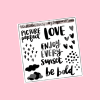 Amy Tangerine Collab Quote Planner Stickers