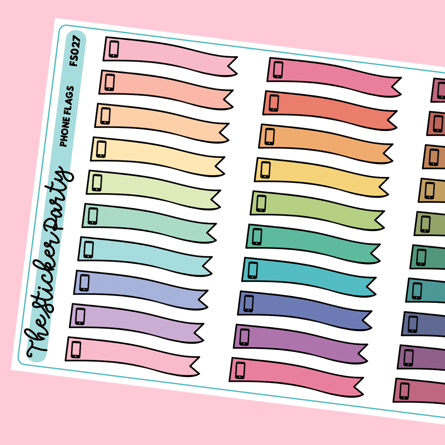 Phone Flag Planner Stickers Phone Planner Stickers