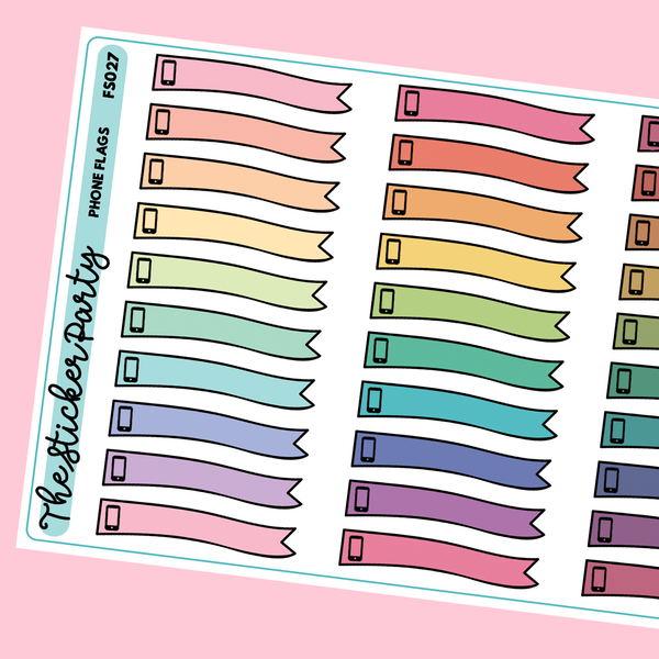 Phone Flag Planner Stickers Phone Planner Stickers